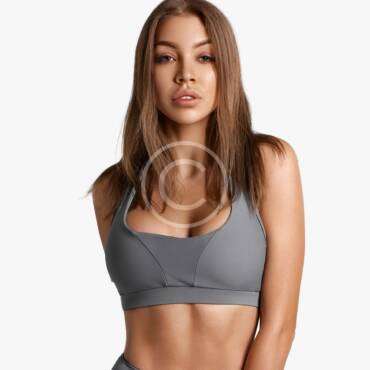Grey sports bra